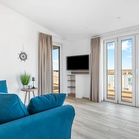 Apartamento Admiralsdeck Panoramablick, Finnische Sauna, 3 Baeder, Fahrstuhl, 2 Terrassen *