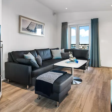 Admiralsdeck Panoramablick, Finnische Sauna, 3 Baeder, Fahrstuhl, 2 Terrassen Apartamento Olpenitz