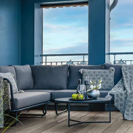 Apartamento Admiralsdeck Panoramablick, Finnische Sauna, 3 Baeder, Fahrstuhl, 2 Terrassen Olpenitz